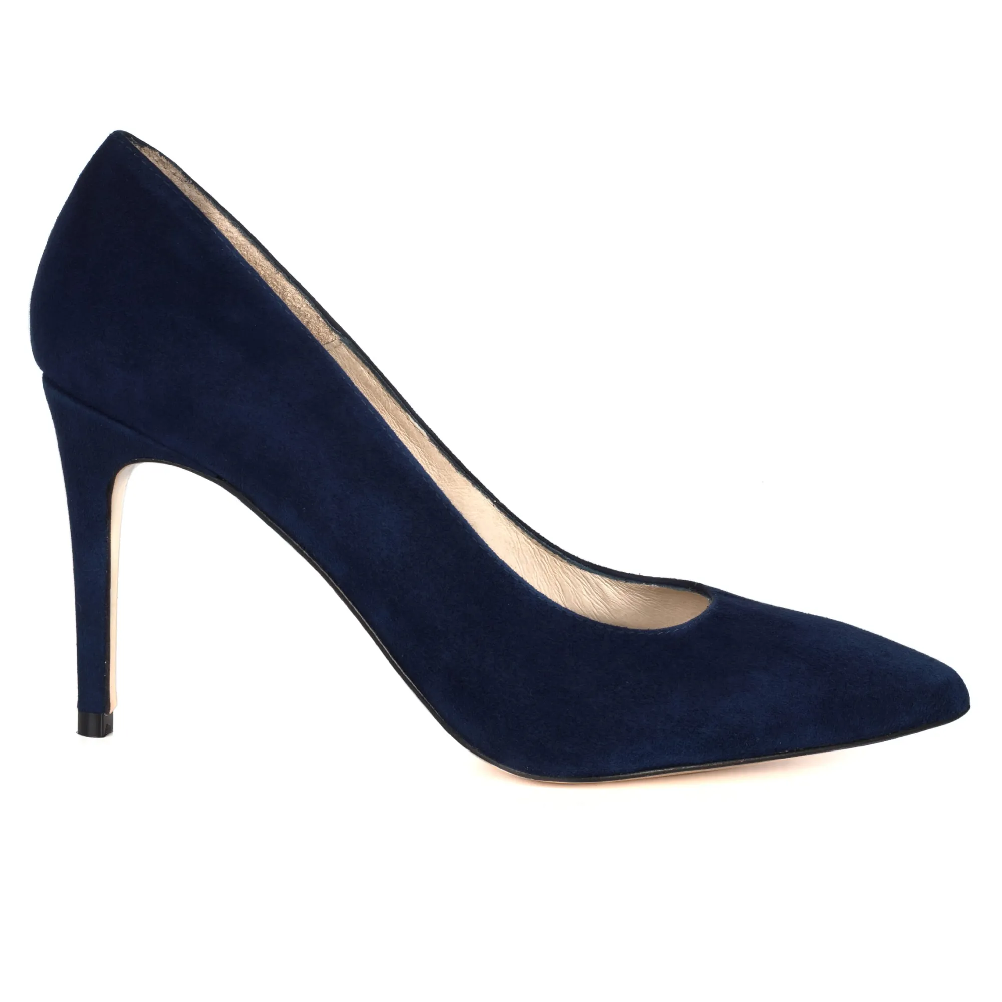 Cheap Escarpins cuir daim bleu marine Femme Escarpins