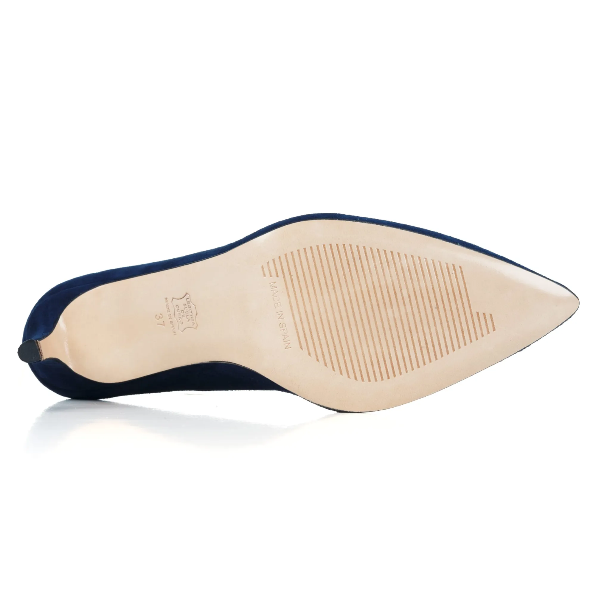 Cheap Escarpins cuir daim bleu marine Femme Escarpins