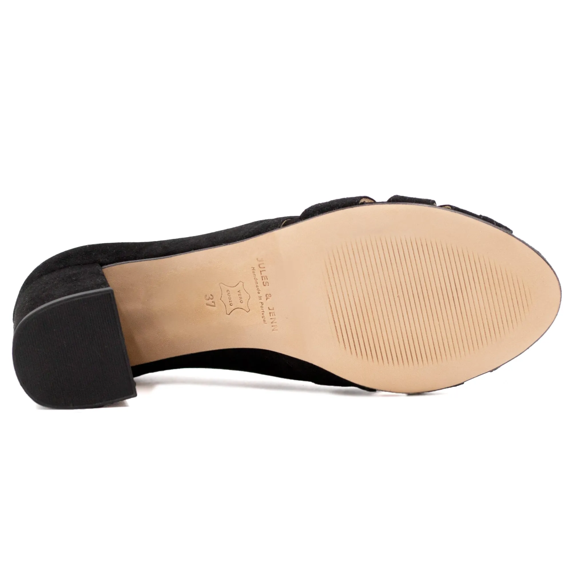 Cheap Escarpins découpe cuir daim Femme Sandales|Escarpins