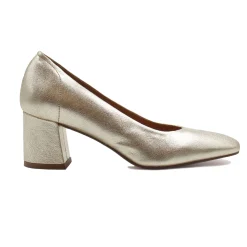 Clearance Escarpins rétro cuir métallisé Femme Escarpins