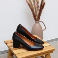 Fashion Escarpins rétro cuir Femme Escarpins