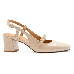 Cheap Escarpins slingback cuir vernis Femme Sandales|Escarpins