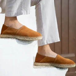 Outlet Espadrilles cuir daim Homme Espadrilles & Sandales