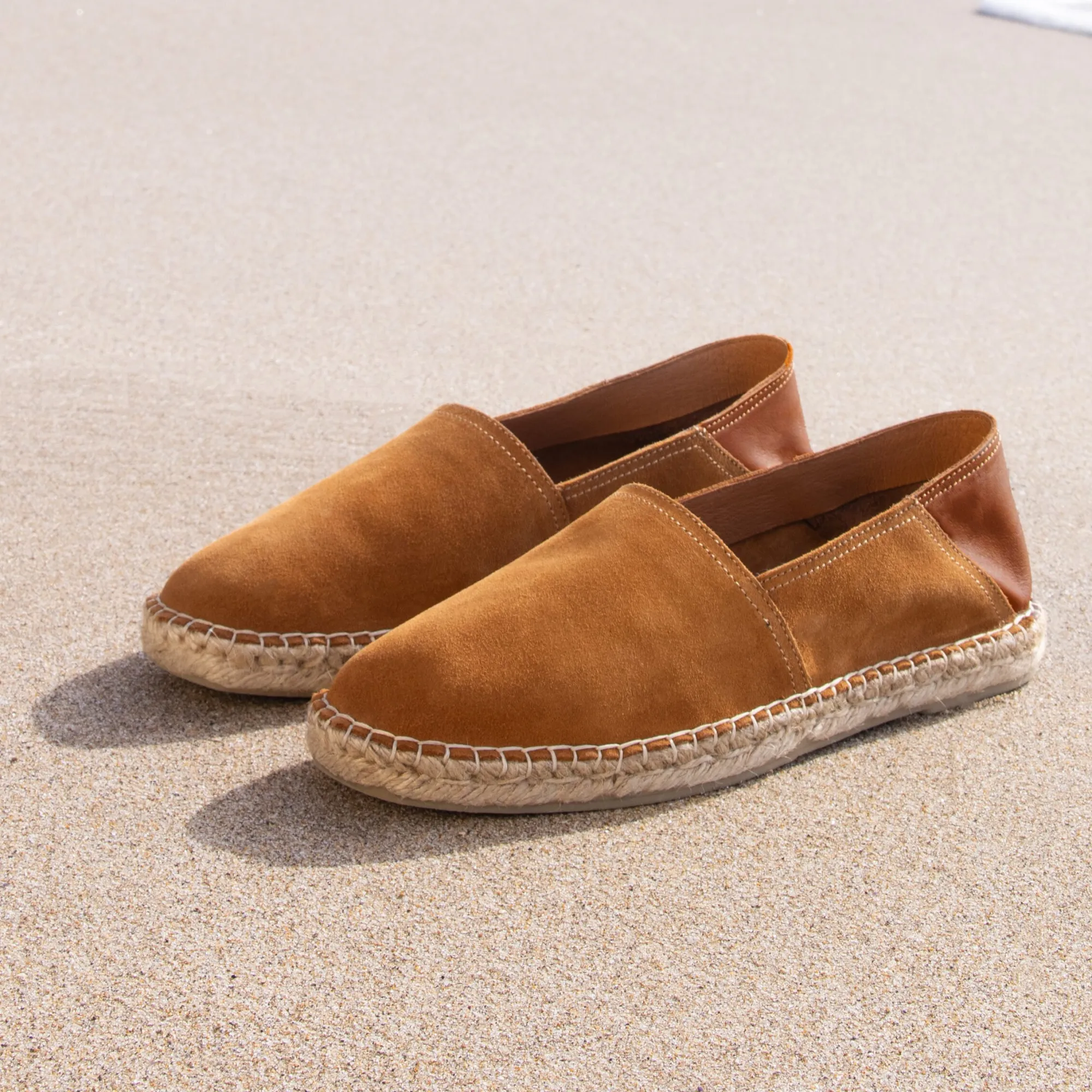Outlet Espadrilles cuir daim Homme Espadrilles & Sandales