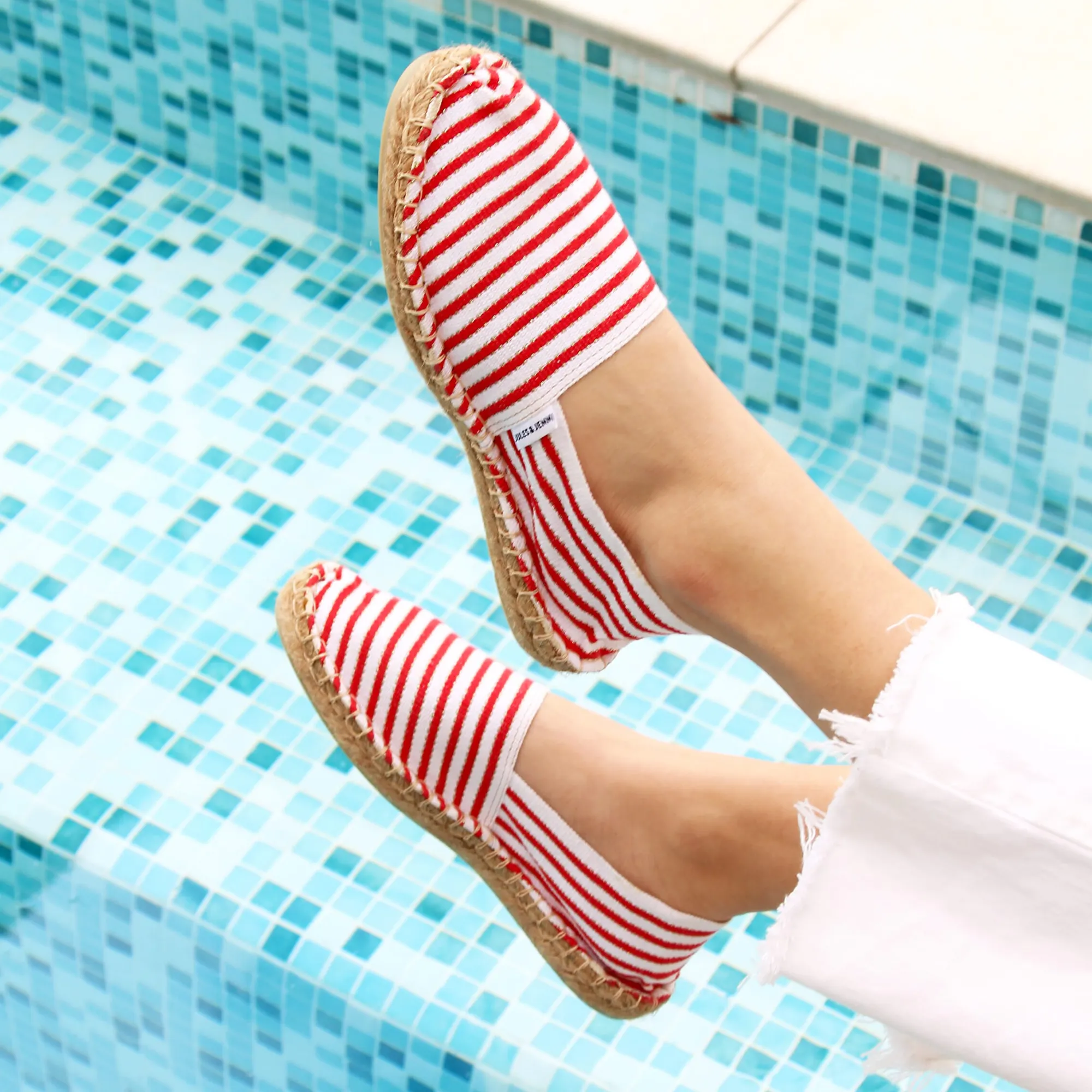 Cheap Espadrilles toile coton rouge & doré Femme Dressing Recyclé|Espadrilles