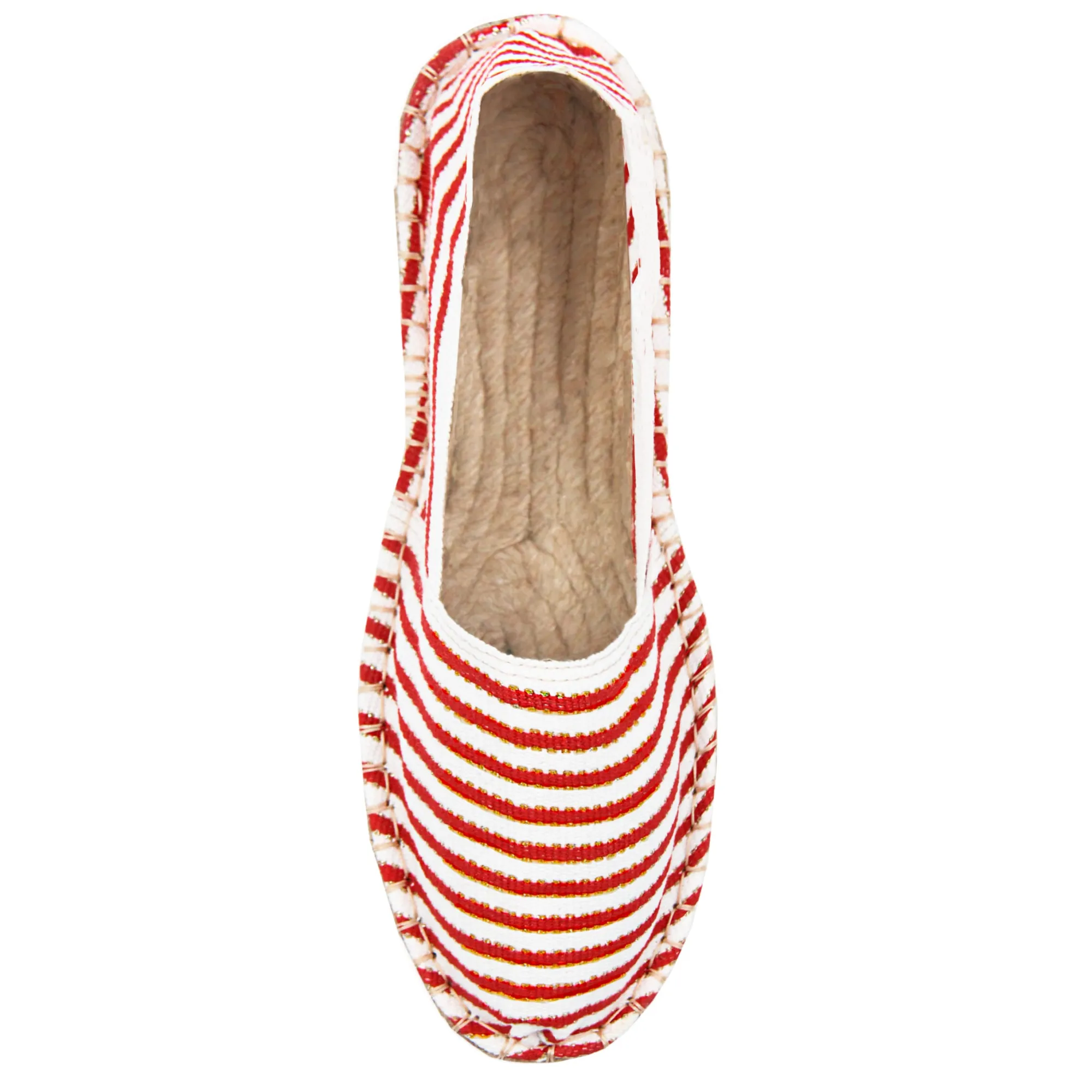 Cheap Espadrilles toile coton rouge & doré Femme Dressing Recyclé|Espadrilles