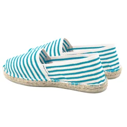 Sale Espadrilles toile coton turquoise Femme Dressing Recyclé|Espadrilles
