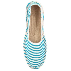 Sale Espadrilles toile coton turquoise Femme Dressing Recyclé|Espadrilles