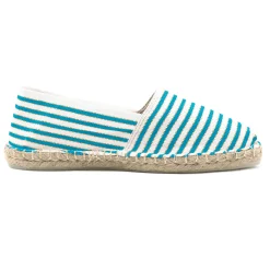Sale Espadrilles toile coton turquoise Femme Dressing Recyclé|Espadrilles