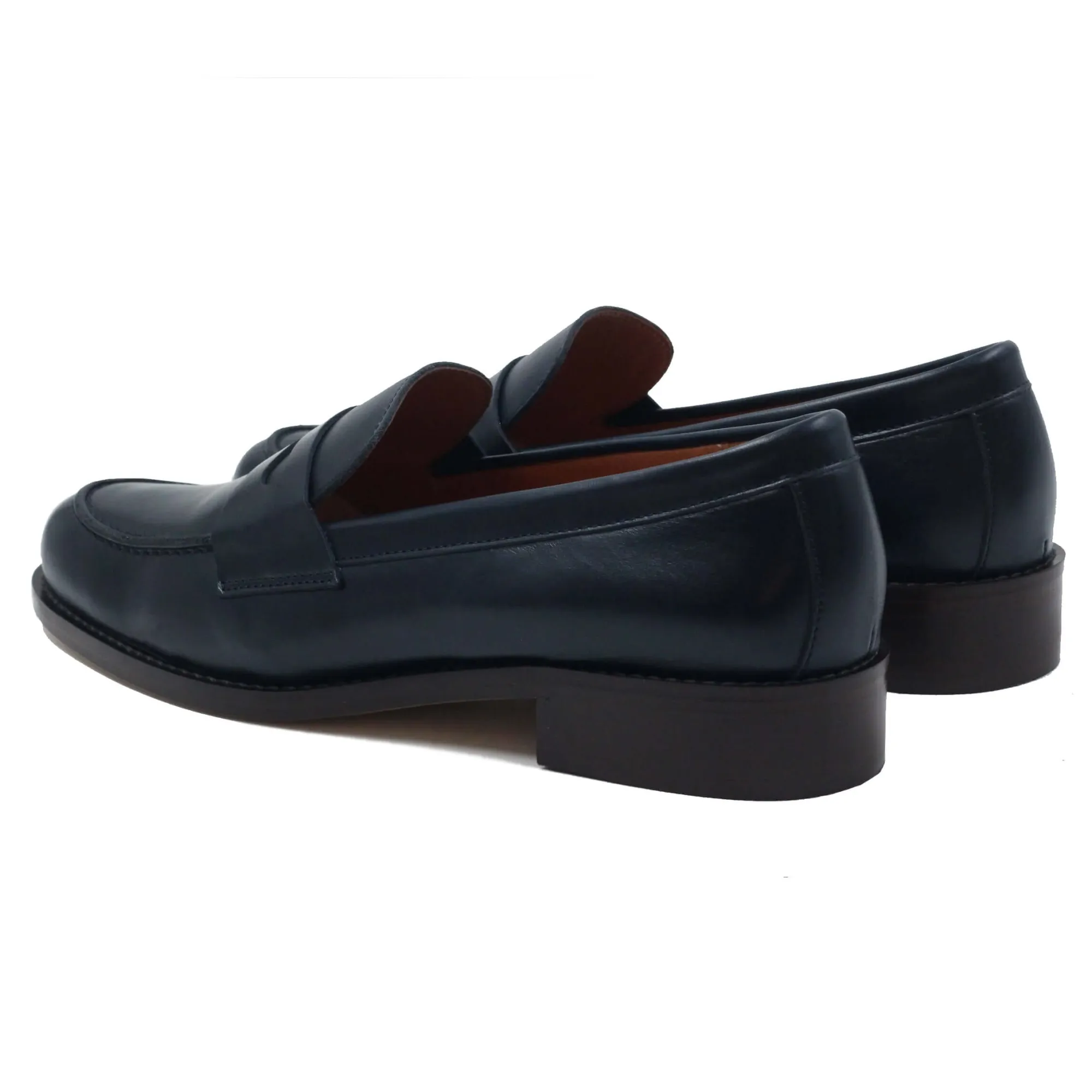 New Mocassins cuir bleu Femme Mocassins & Derbies
