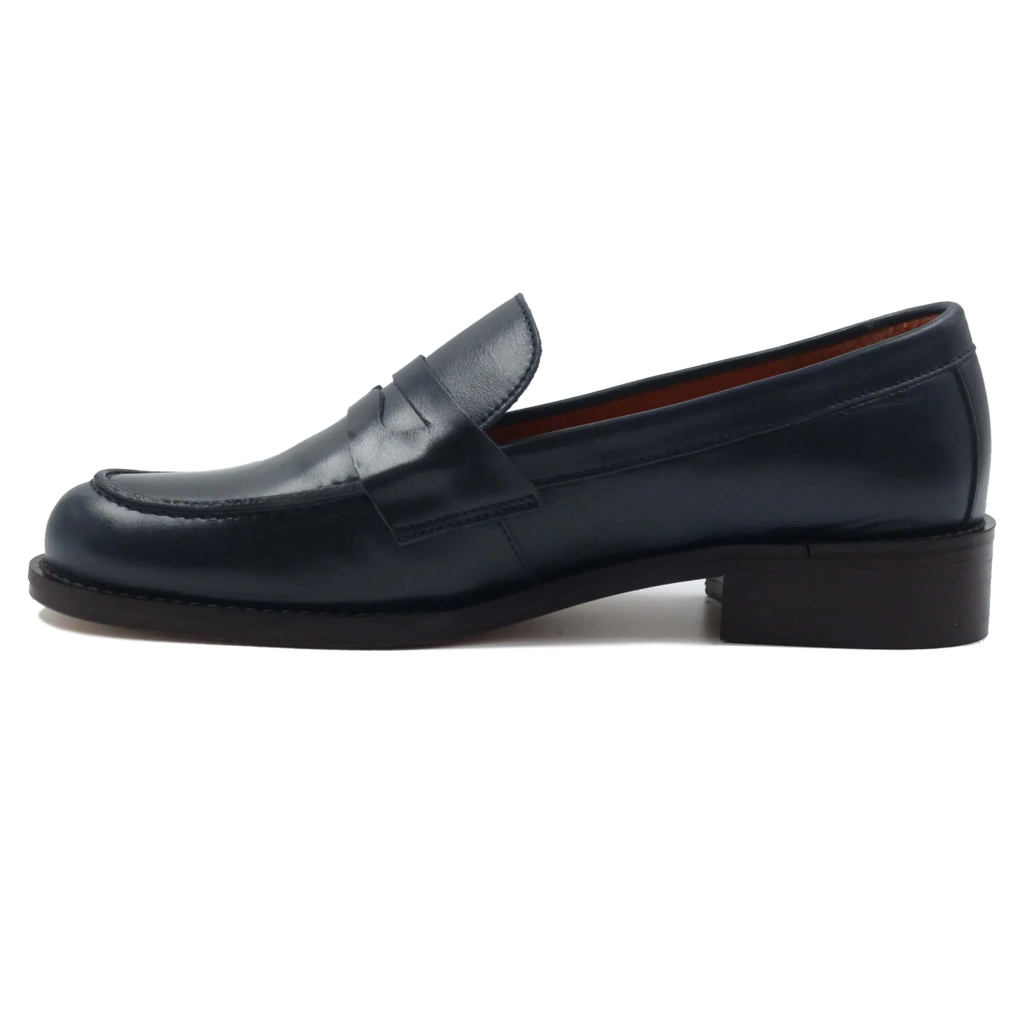 New Mocassins cuir bleu Femme Mocassins & Derbies