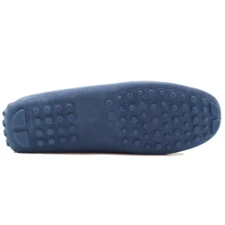 Outlet Mocassins cuir daim bleu Homme Mocassins