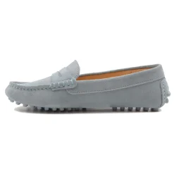 Cheap Mocassins cuir daim bleu clair Femme Mocassins & Derbies