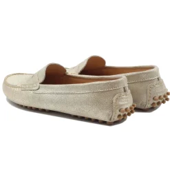 Store Mocassins cuir daim métallisé Femme Mocassins & Derbies