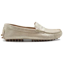 Store Mocassins cuir daim métallisé Femme Mocassins & Derbies