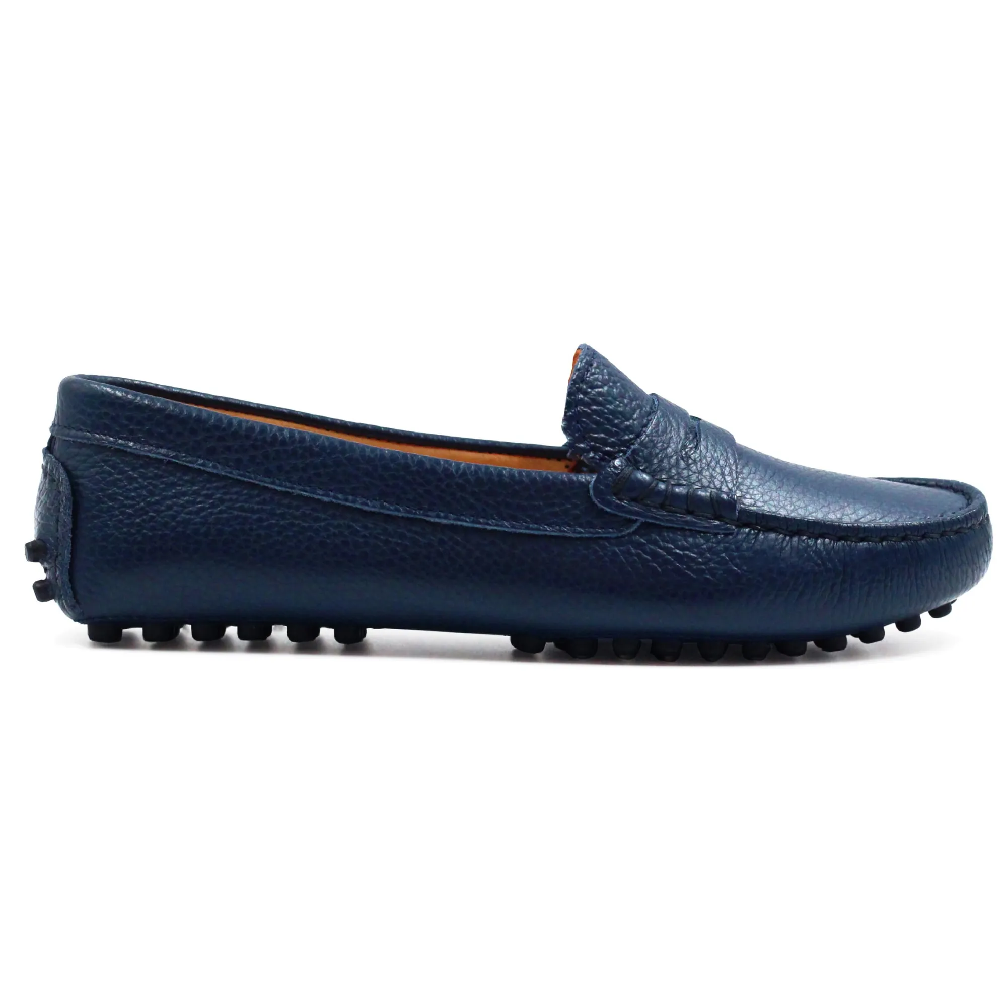Outlet Mocassins cuir grainé bleu Femme Mocassins & Derbies