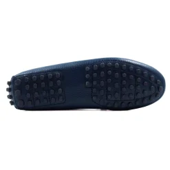 Outlet Mocassins cuir grainé bleu Femme Mocassins & Derbies