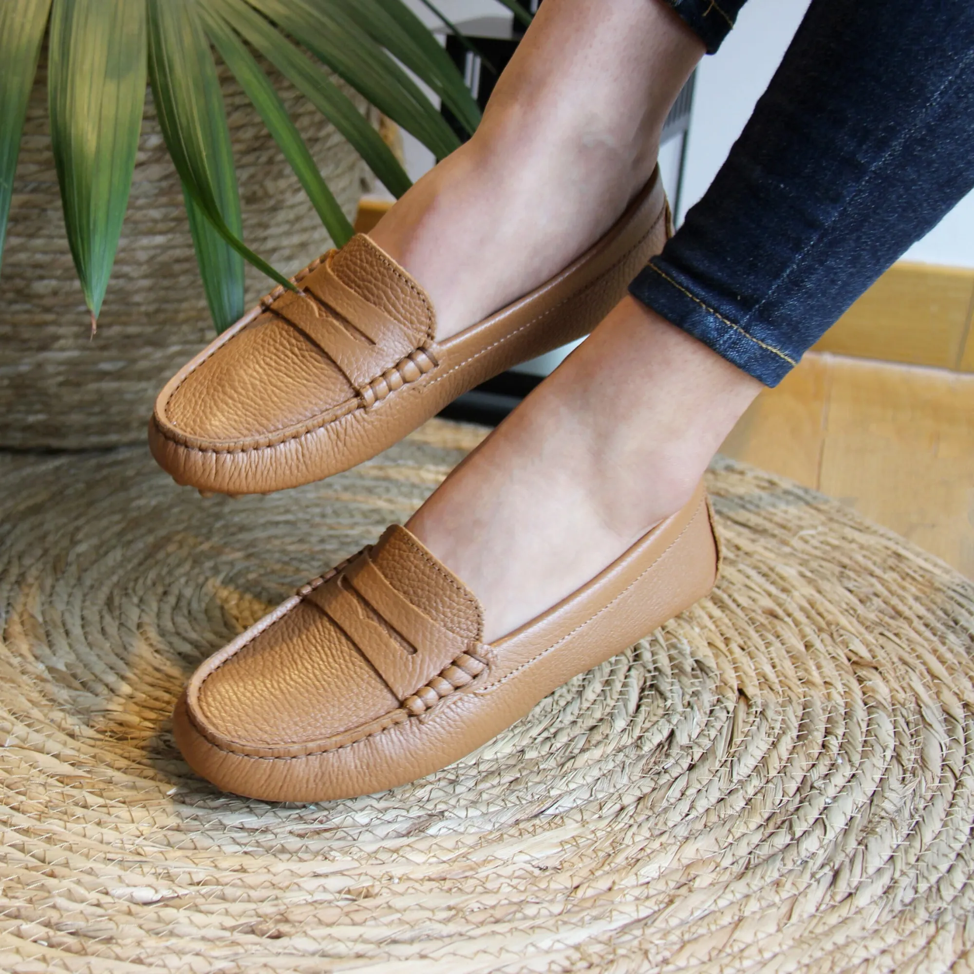 Discount Mocassins cuir grainé Femme Mocassins & Derbies