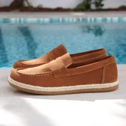 Cheap Mocassins espadrilles cuir Homme Mocassins