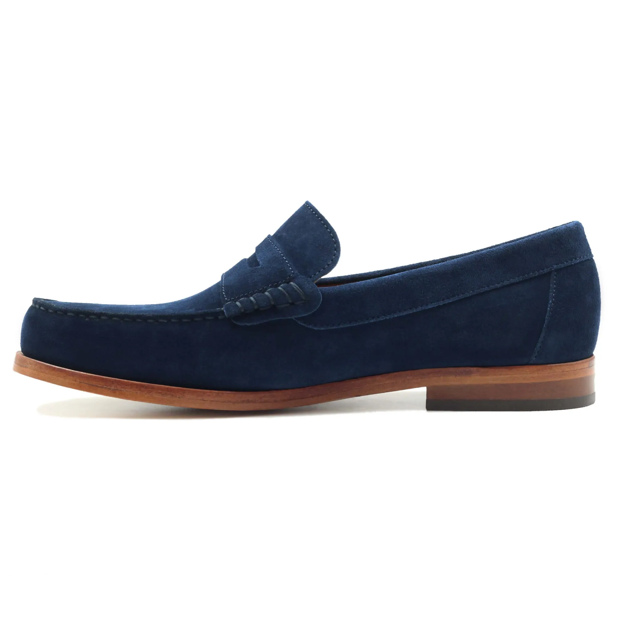 Store Mocassins urbains cuir daim bleu Homme Mocassins