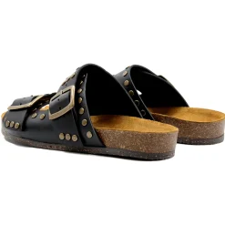 Discount Mules liège clous cuir Femme Sandales