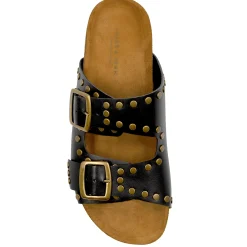 Discount Mules liège clous cuir Femme Sandales