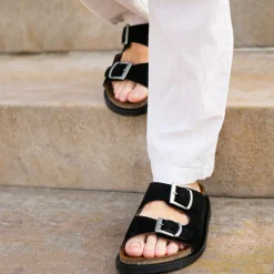 Store Mules liège cuir daim Homme Espadrilles & Sandales