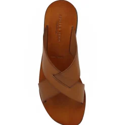 Sale Mules plates cuir Femme Sandales