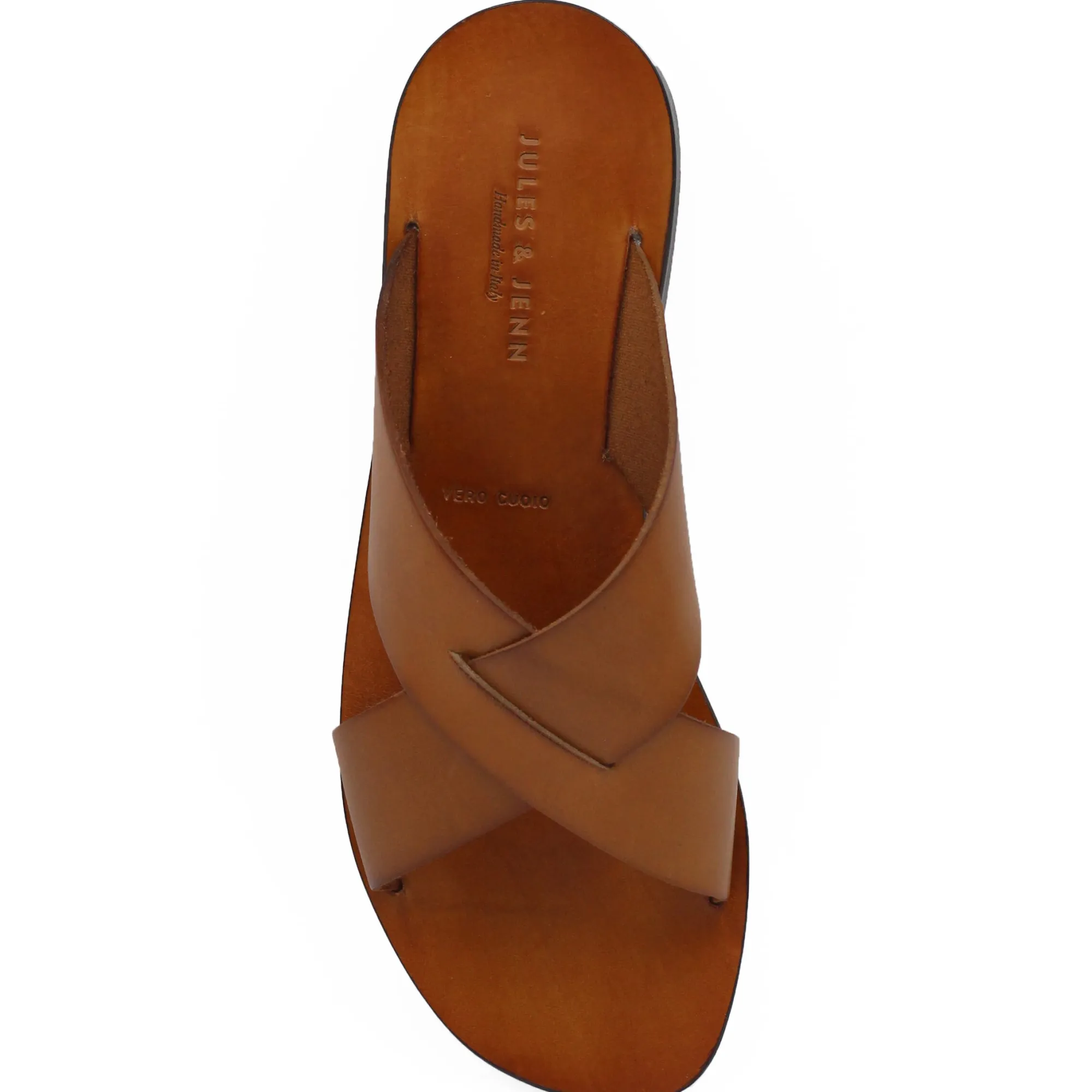 Sale Mules plates cuir Femme Sandales