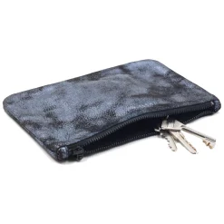 New Pochette cuir upcyclé noir irisé Femme Dressing Recyclé|Pochettes