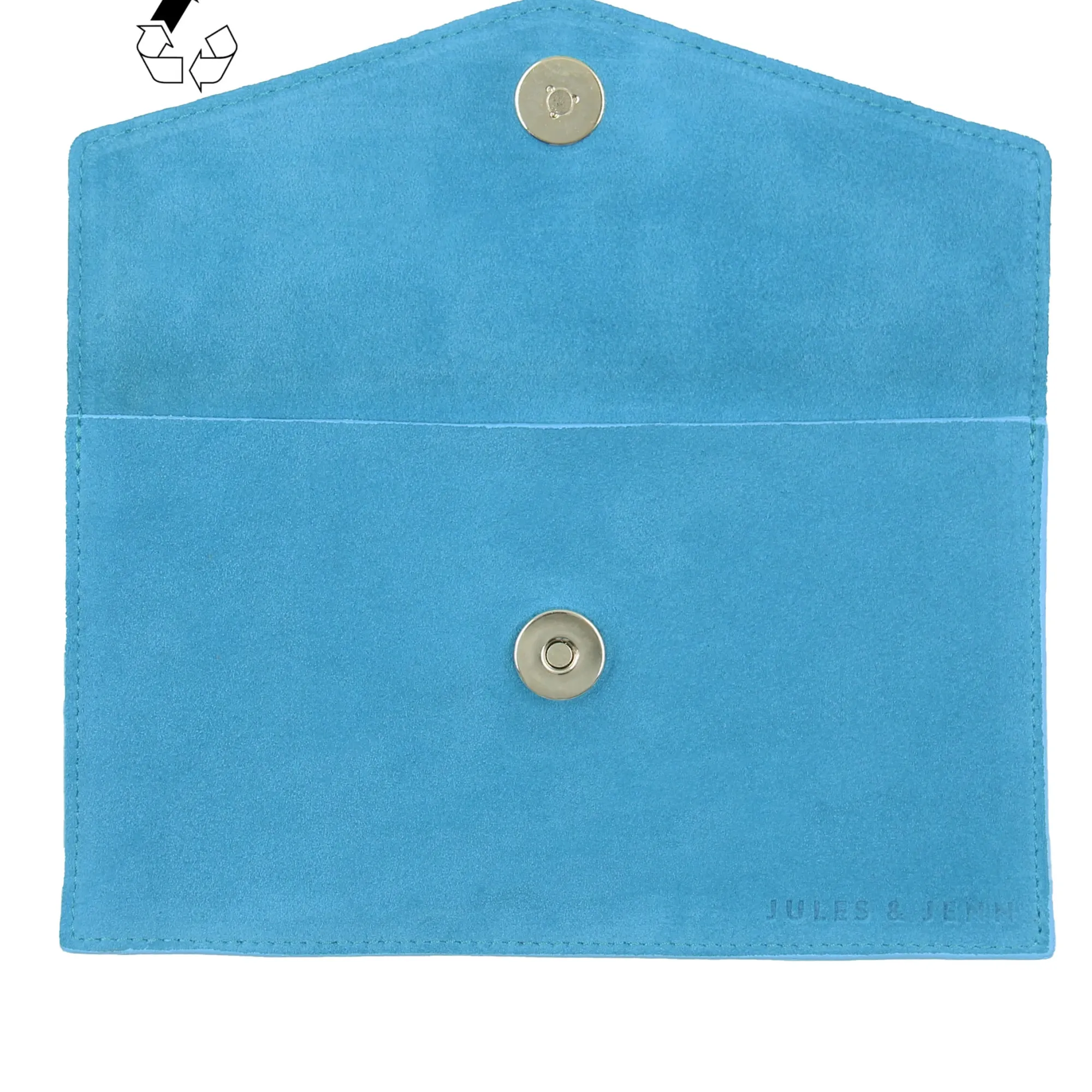 Flash Sale Pochette enveloppe cuir upcyclé bleu Femme Dressing Recyclé|Pochettes