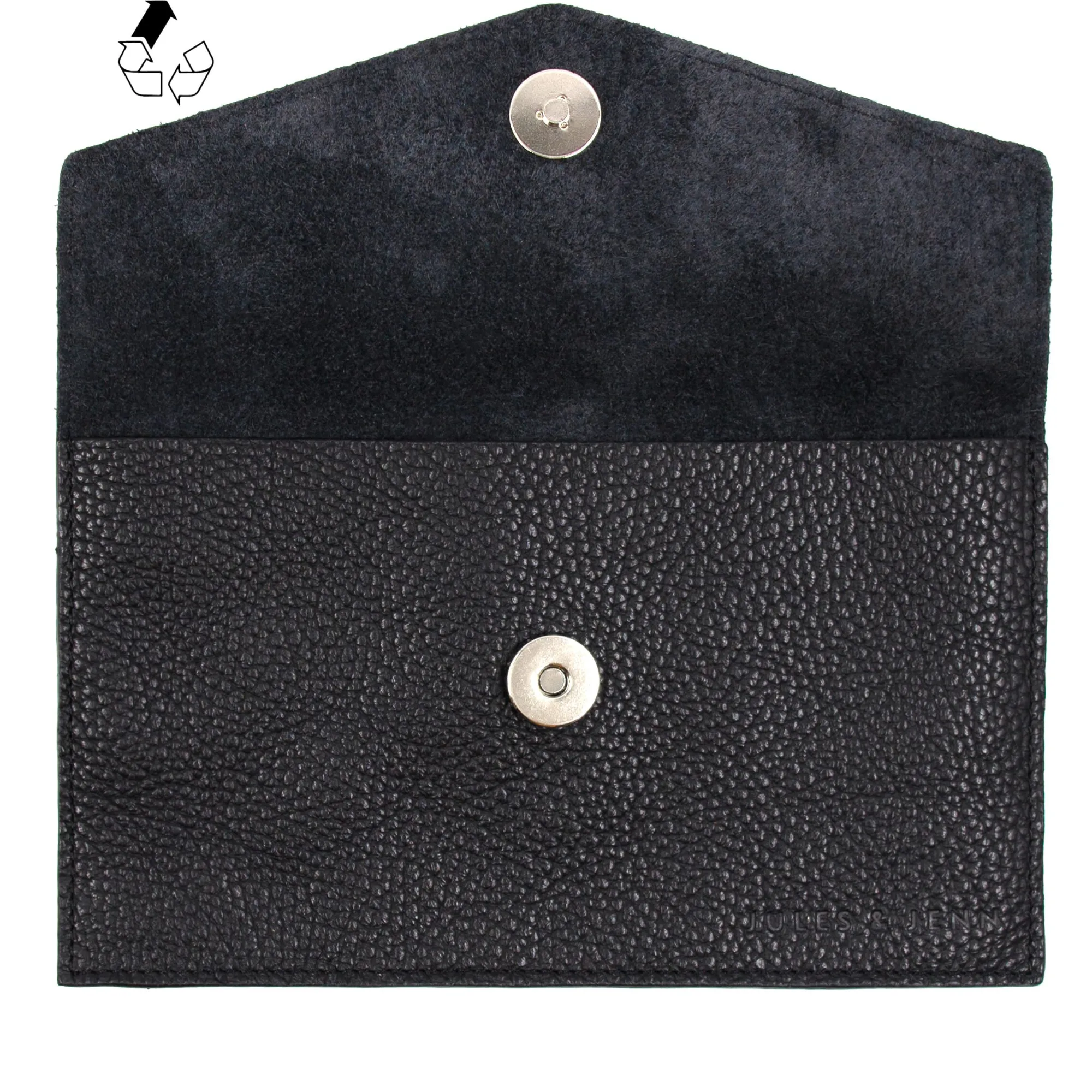 Cheap Pochette enveloppe cuir upcyclé noir Femme Dressing Recyclé|Pochettes