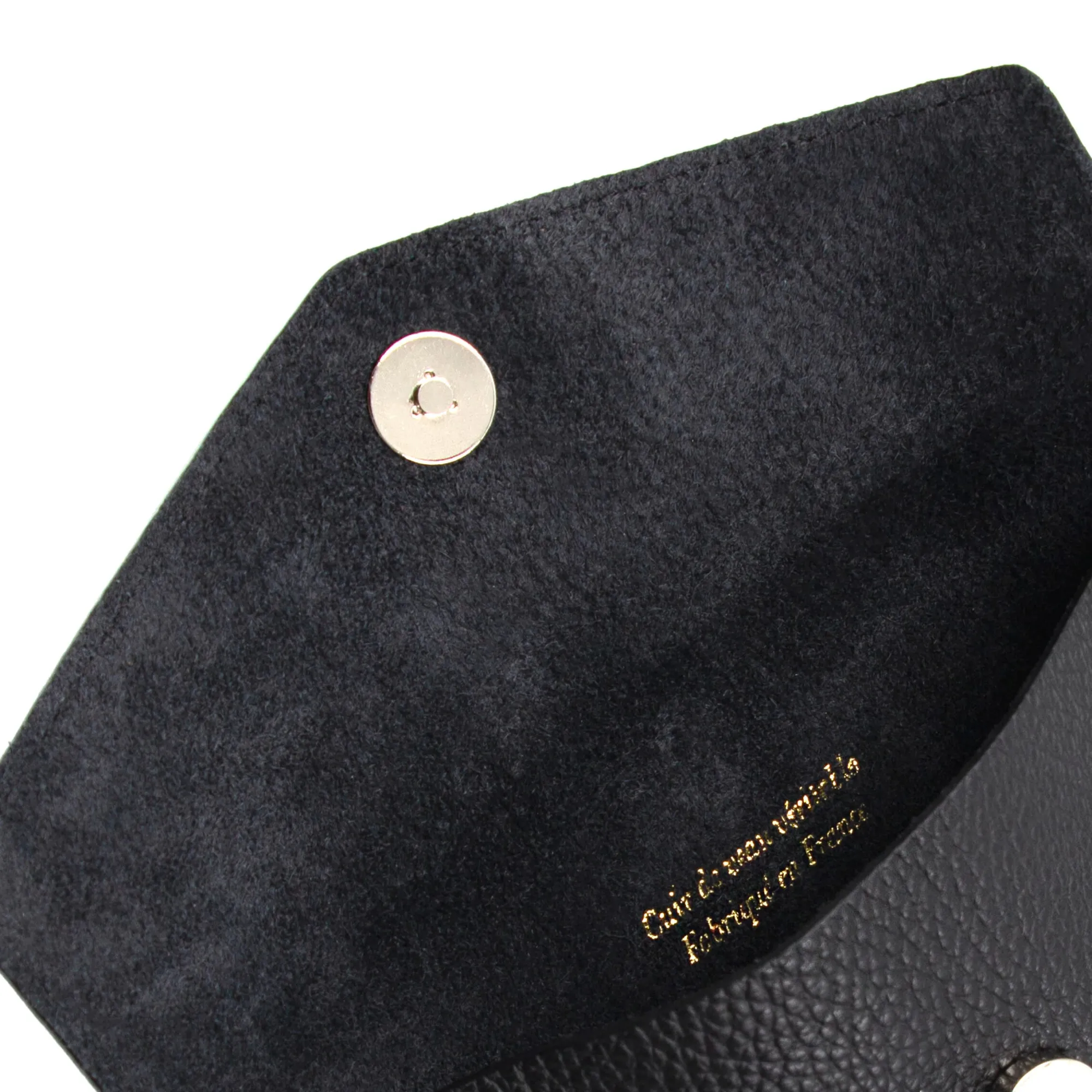 Cheap Pochette enveloppe cuir upcyclé noir Femme Dressing Recyclé|Pochettes