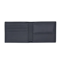 Clearance Portefeuille essentiel cuir bleu Homme Petite Maroquinerie