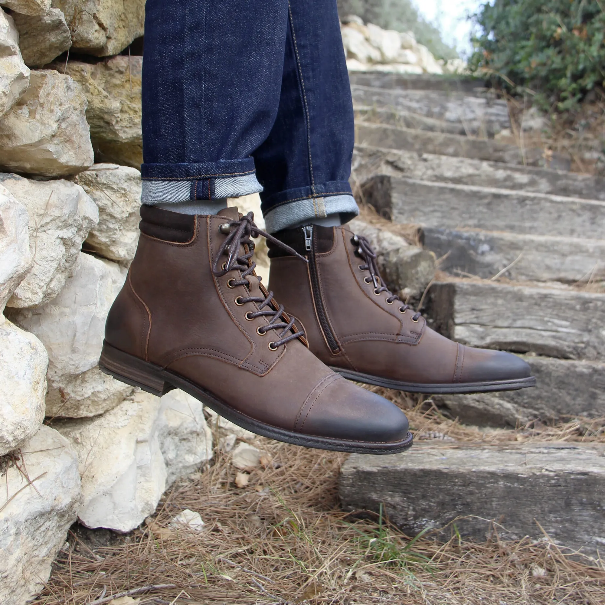 Store Ranger boots à col cuir nubuck Homme Boots