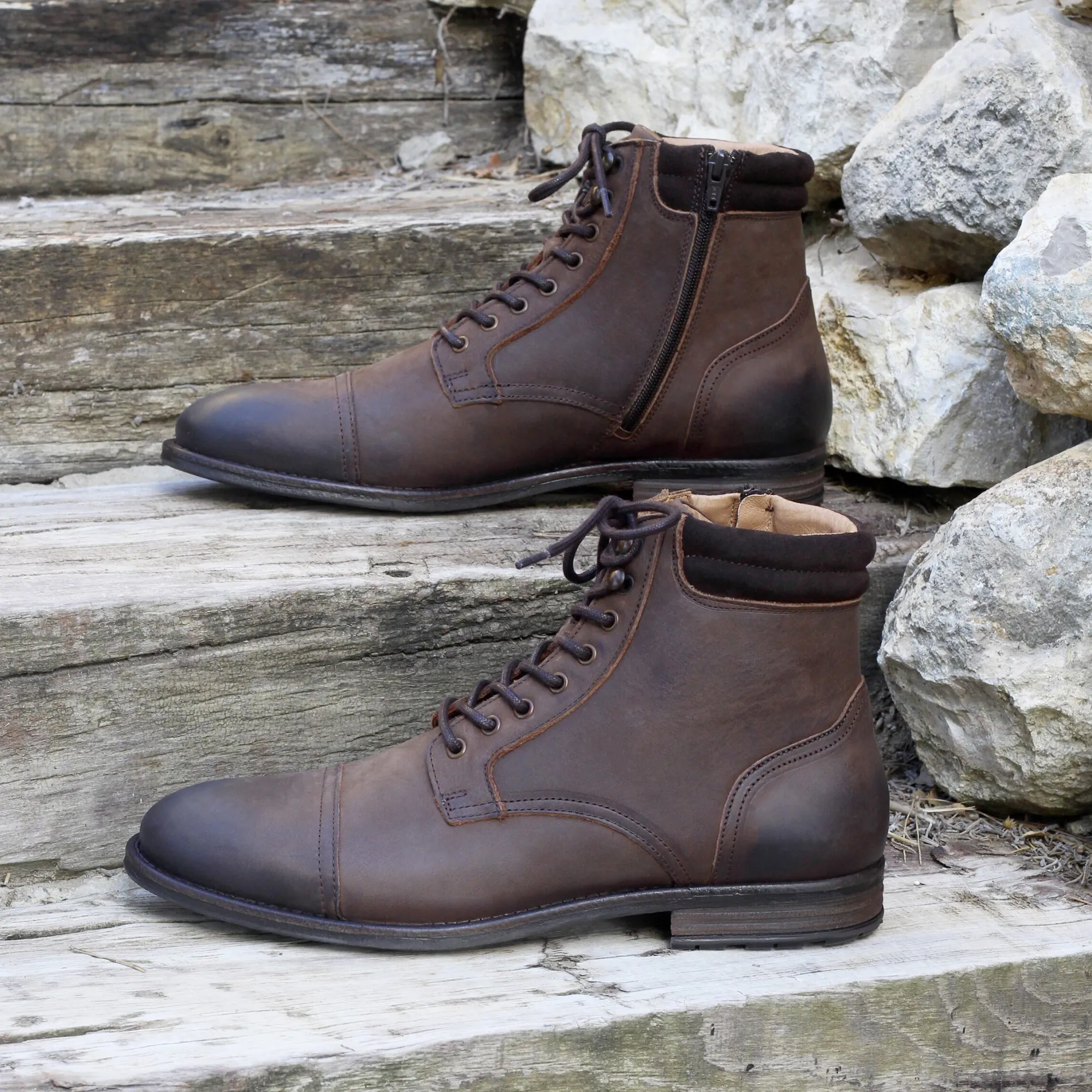 Store Ranger boots à col cuir nubuck Homme Boots