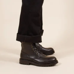 Cheap Ranger boots cuir grainé Homme Boots