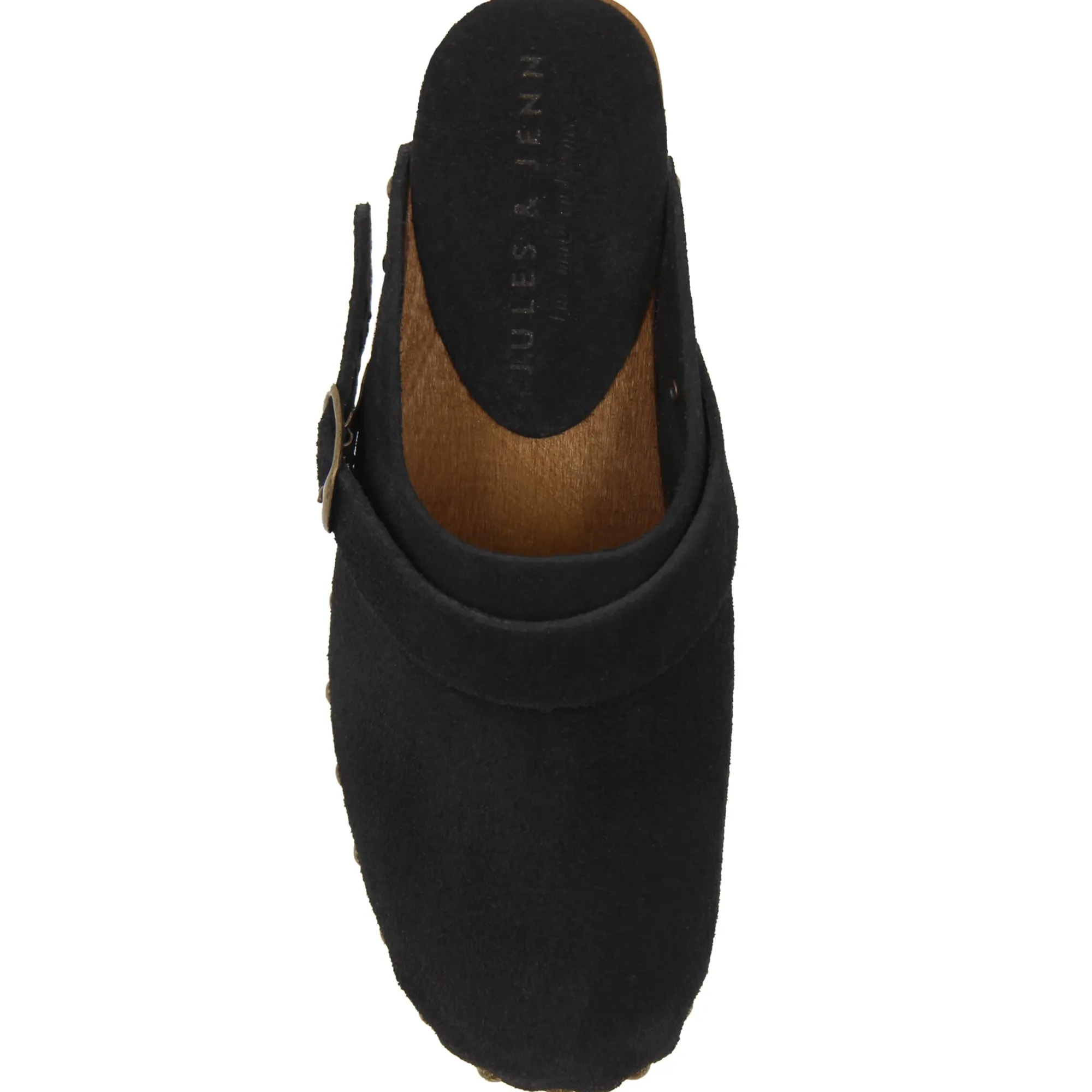 Outlet Sabots bois brides cuir daim Femme Sandales