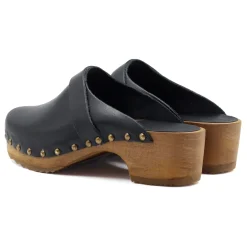 Discount Sabots bois cuir Femme Sandales