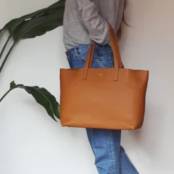 Fashion Sac cabas cuir souple grainé Femme Sacs À Main