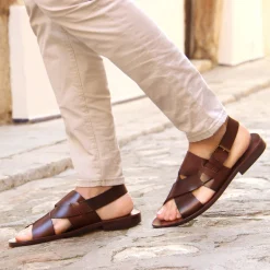 Hot Sandales cuir Homme Espadrilles & Sandales