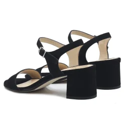 New Sandales moyen talon cuir daim Femme Sandales