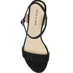 New Sandales moyen talon cuir daim Femme Sandales