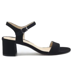 New Sandales moyen talon cuir daim Femme Sandales