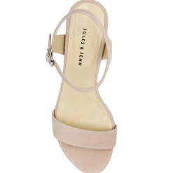 Cheap Sandales moyen talon daim Femme Sandales