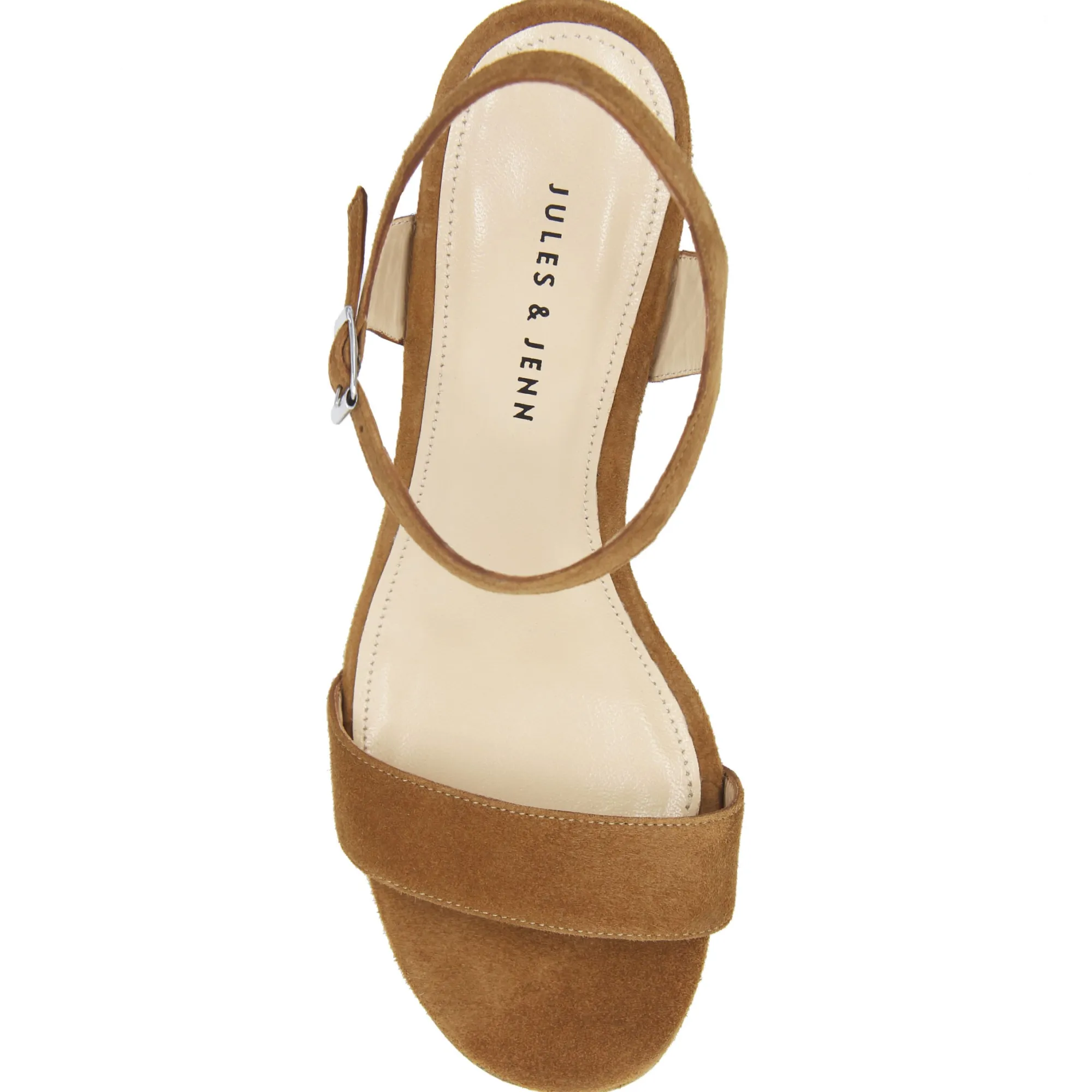 Sale Sandales moyen talon daim cognac Femme Sandales