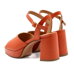 Cheap Sandales plateforme cuir Femme Sandales