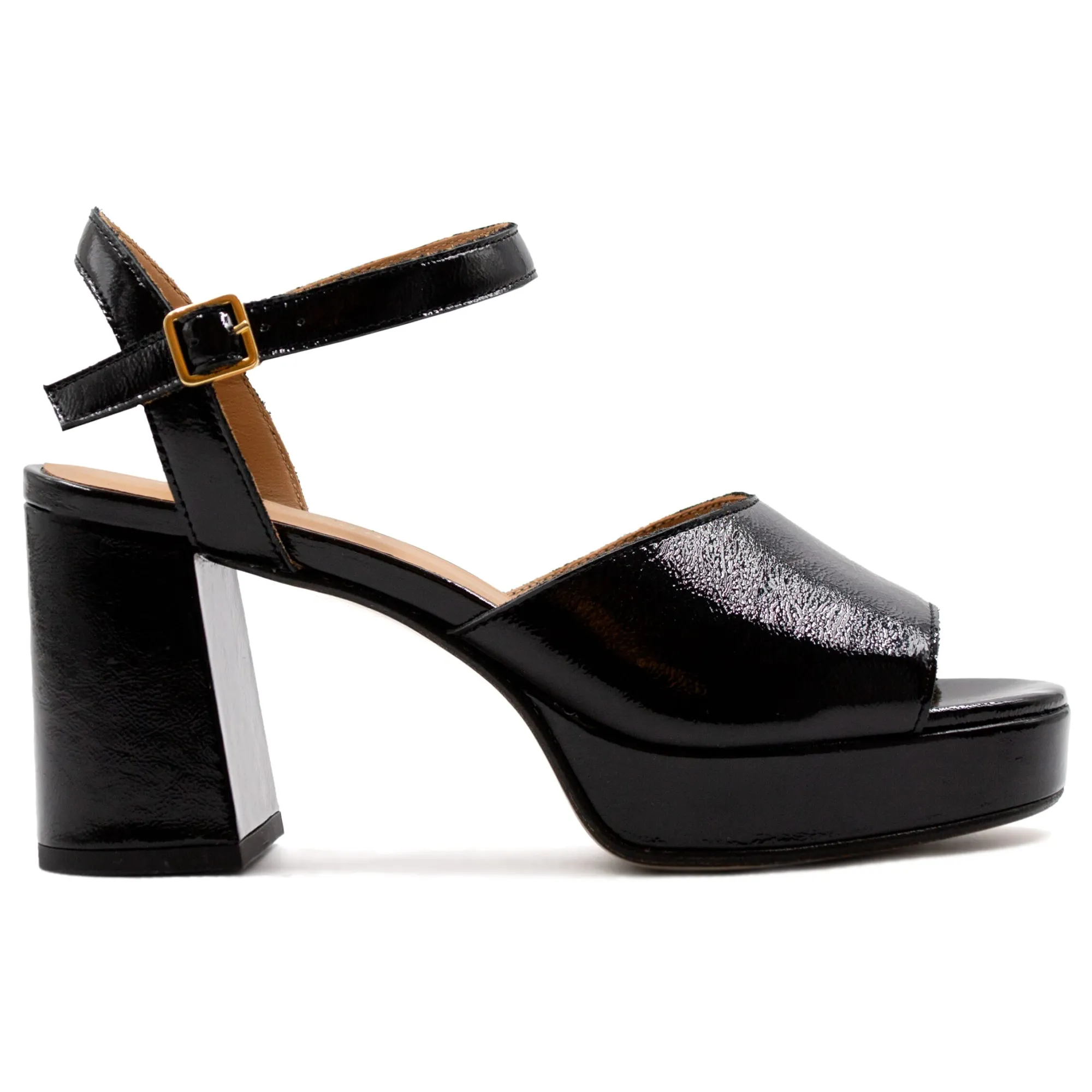 Discount Sandales plateforme cuir vernis Femme Sandales