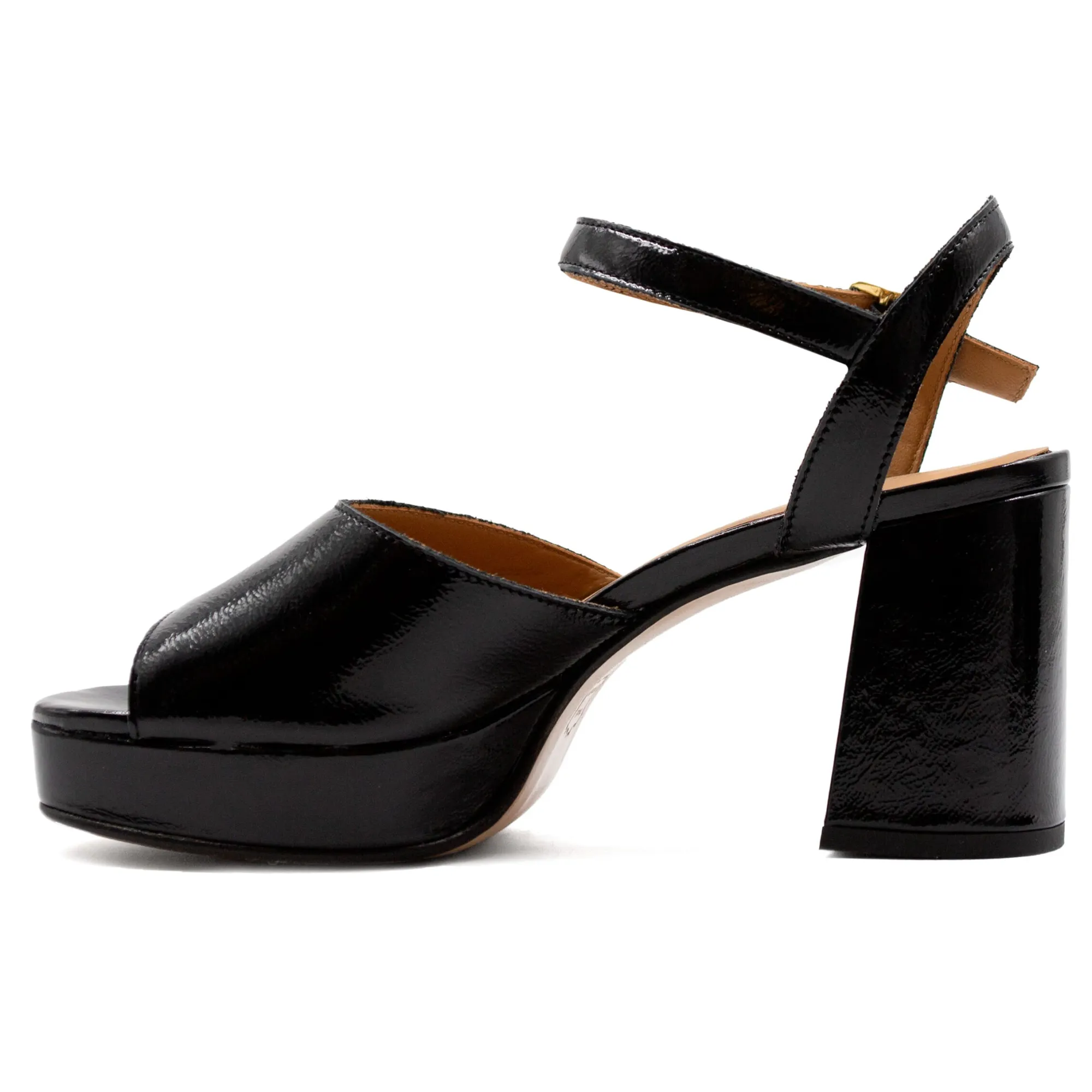Discount Sandales plateforme cuir vernis Femme Sandales