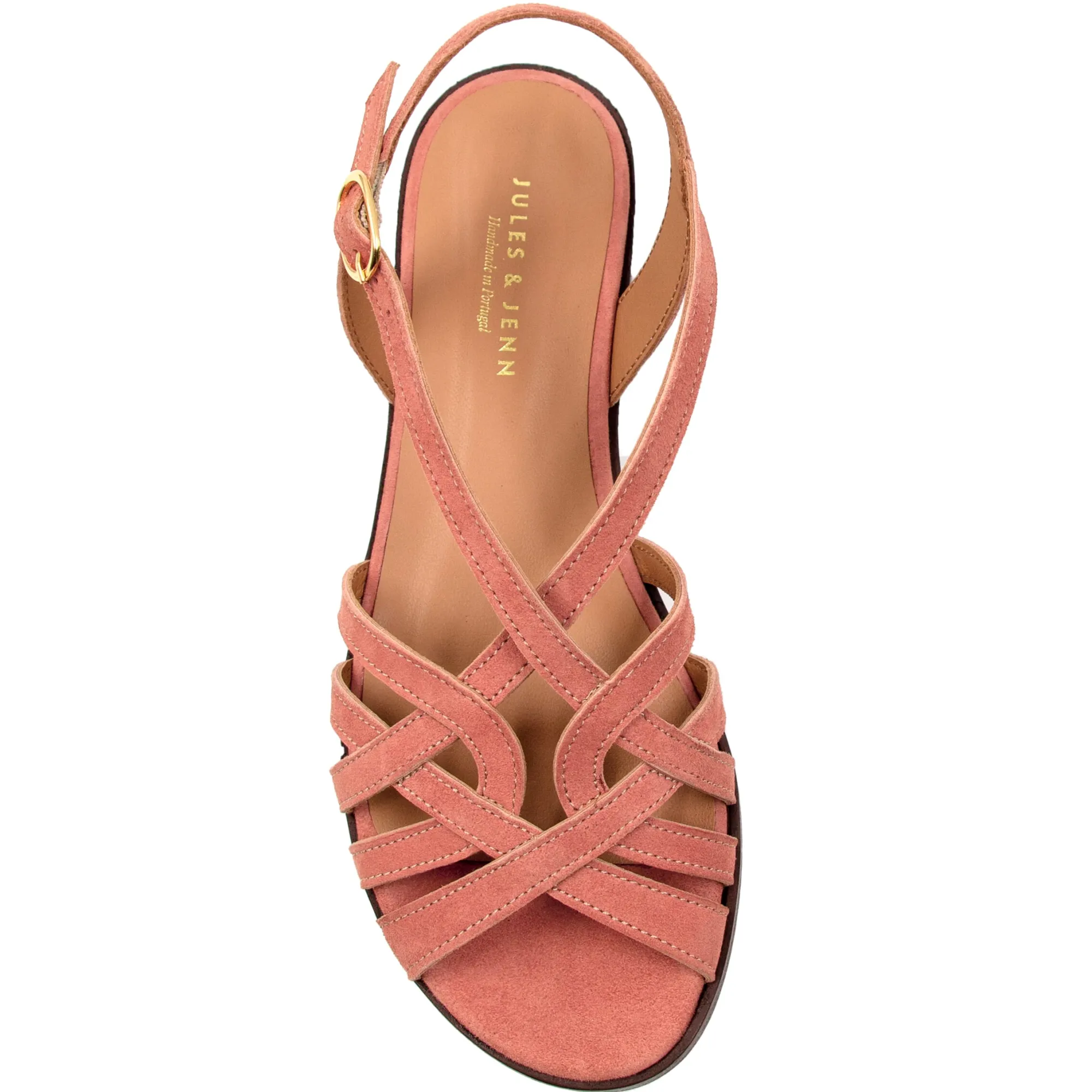 Outlet Sandales plates brides cuir daim Femme Sandales